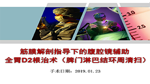 筋膜解剖指导下的腹腔镜辅助全胃D2切除